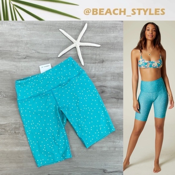 🔆O’NEILL🔆 LASFLORES SAPHIRA DOT exercise, bike, yoga SHORT - Picture 1 of 11